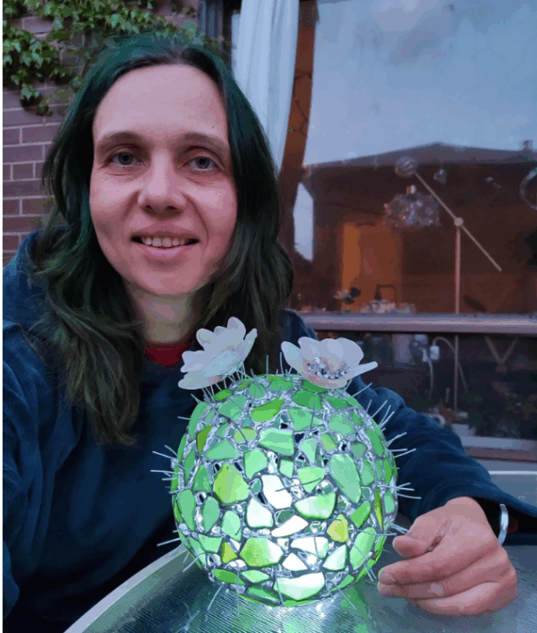 big sea glass cactus