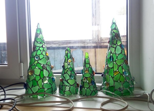 sea glass christmas tree