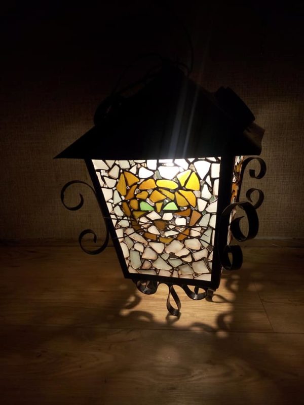 Big unique sea stained glass lantern - Image 4