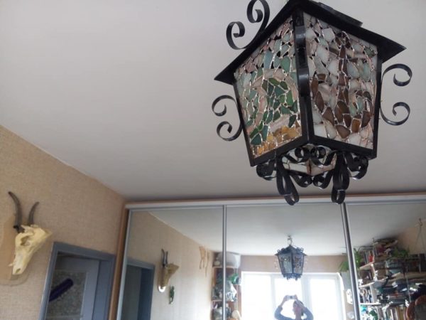 Big unique sea stained glass lantern - Image 9