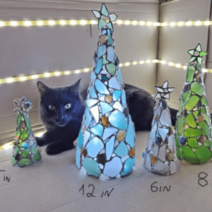 sea glass christmas trees