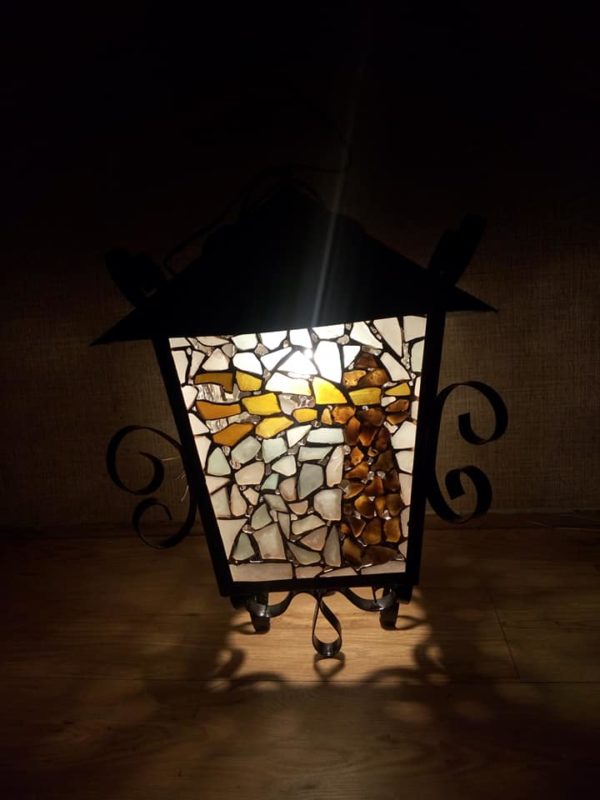 Big unique sea stained glass lantern - Image 2