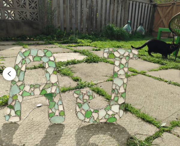 Price for one letter! Custom big signboard for business, unique sea glass letters, stained glass art - Image 4