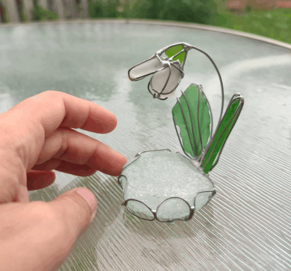 sea glass snowdrop flower