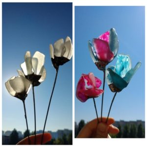 sea glass colored small flowers