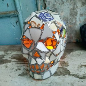 sea pottery skull