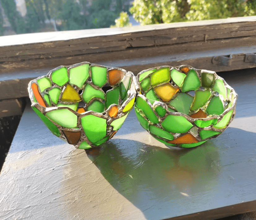 Big egg jewelry box, sea stained glass dragon or easter egg, treasury box, home decor - Image 3