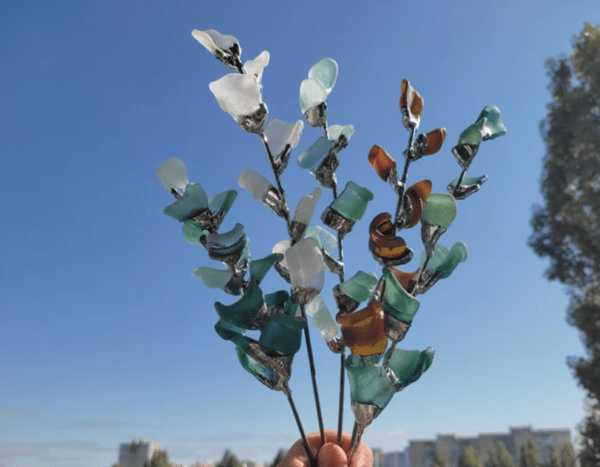 sea glass flowers