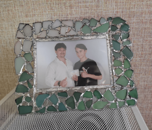 Sea stained glass photo frames, 10*15 cm (6"*4"), made to order, with plastic screen - Image 8
