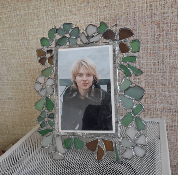 Sea stained glass photo frames, 10*15 cm (6"*4"), made to order, with plastic screen - Image 7