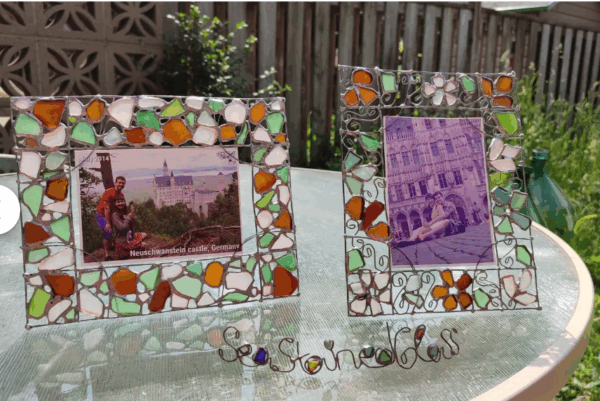 Sea stained glass picture / photo frames, 10*15 cm (6"*4"), made to order, with plastic screen - Image 6