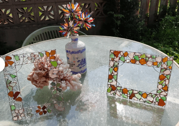 Sea stained glass picture / photo frames, 10*15 cm (6"*4"), made to order, with plastic screen - Image 4