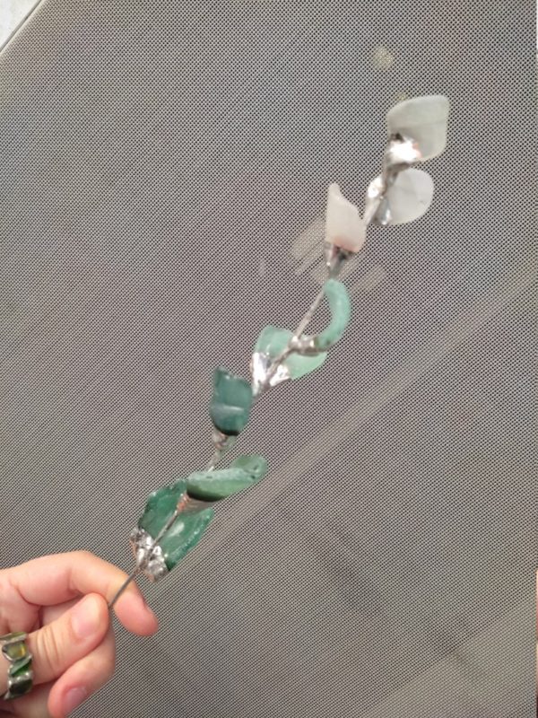 Sea glass hyacinth delfinium, unique beach glass flowers, artificial bouquet - Image 12