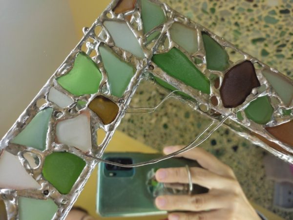 Custom sea stained glass frame for pictures/mirrors, made to order - Image 10