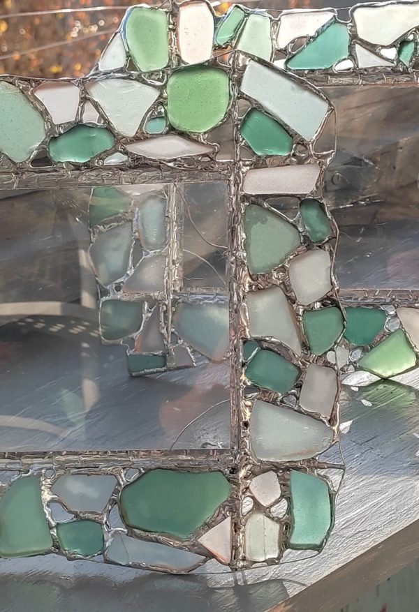 Custom sea stained glass frame for pictures/mirrors, made to order - Image 3