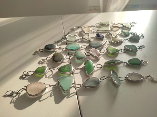 Seaglass bracelets, unique wearable art - Image 5