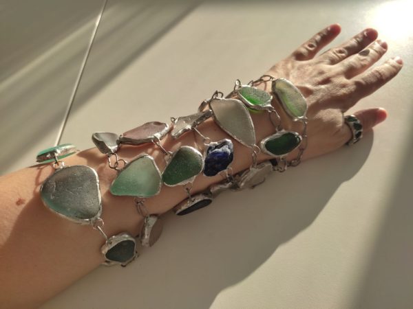 Seaglass bracelets, unique wearable art - Image 11