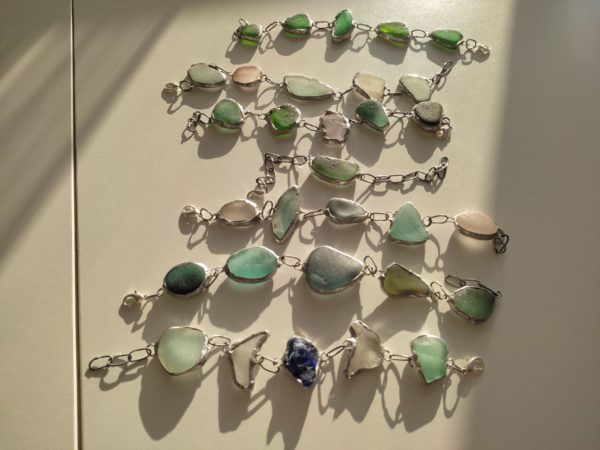 Seaglass bracelets, unique wearable art - Image 14