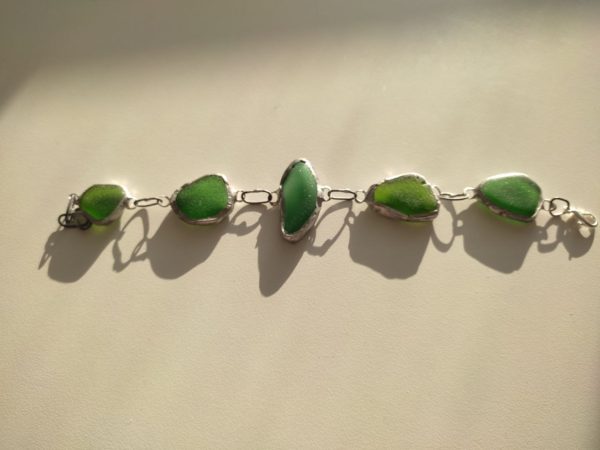 Seaglass bracelets, unique wearable art - Image 16