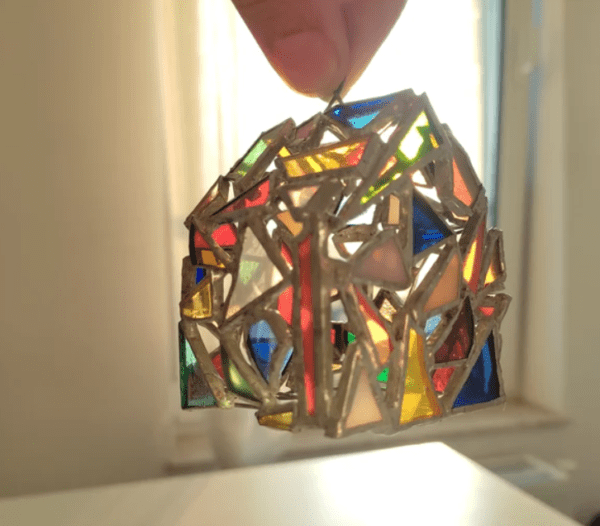 Stained glass house, 3D suncatcher, Christmas tree ornament - Image 8