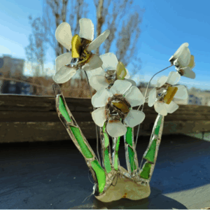 sea glass daffodils