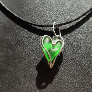 sea glass green heart jewelry