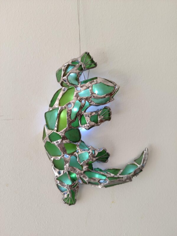 Lizard wall decoration night light, sea stained glass figurine, home decor wall art, suncatcher - Image 8