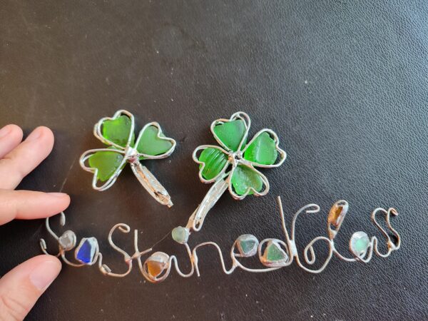 sea glass shamrock clover