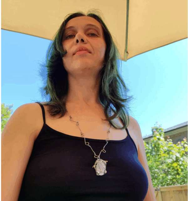 Sea glass white lantern 3D necklace, unique costume jewelry, statement art necklace - Image 2