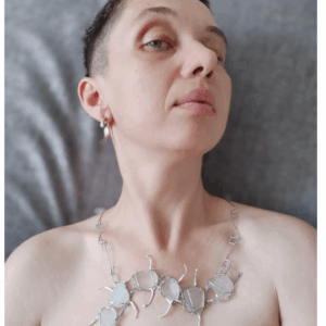 sea glass centipede necklace