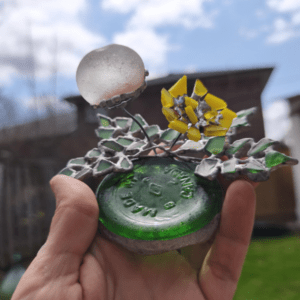 sea glass dandelion ring dish