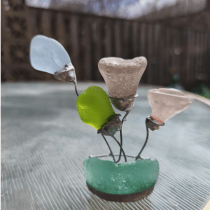 sea glass fantasy flowers