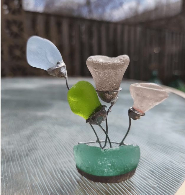 sea glass fantasy flowers