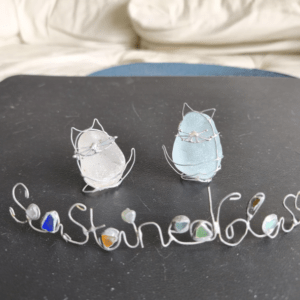 sea glass cat little friend