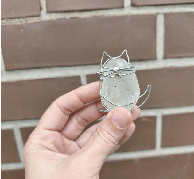 Sea glass cat miniature figurine TO ORDER, cute art home decor - Image 6