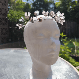 sea glass tiara wedding crown wreath