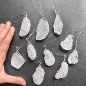 sea glass white ornaments