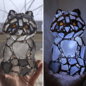 sea glass raccoon