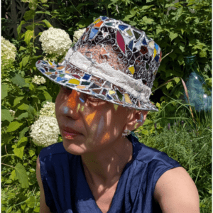 stained glass fedora hat